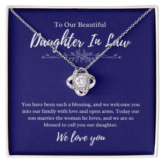 To Our Daughter-In-Law Gift On Wedding Day, Future Daughter In Law Rehearsal Dinner Gift For Bride From Mother & Father In Law