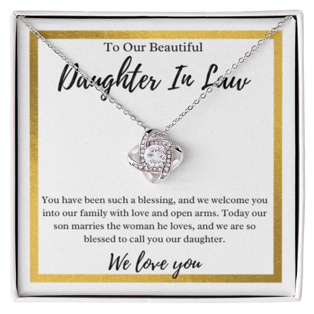 To Our Daughter-In-Law Gift On Wedding Day, Future Daughter In Law Rehearsal Dinner Gift For Bride From Mother & Father In Law