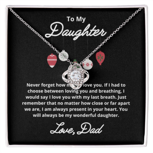 To My Daughter Necklace, Father Daughter Necklace, Father to Daughter Birthday Gift, Gifts to Daughter from Dad