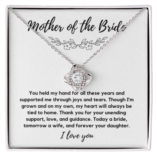 Mother of the Bride Gift from Bride, To My Mom on My Wedding Day, Mother of the Bride Necklace, Wedding Day Gift from Daughter