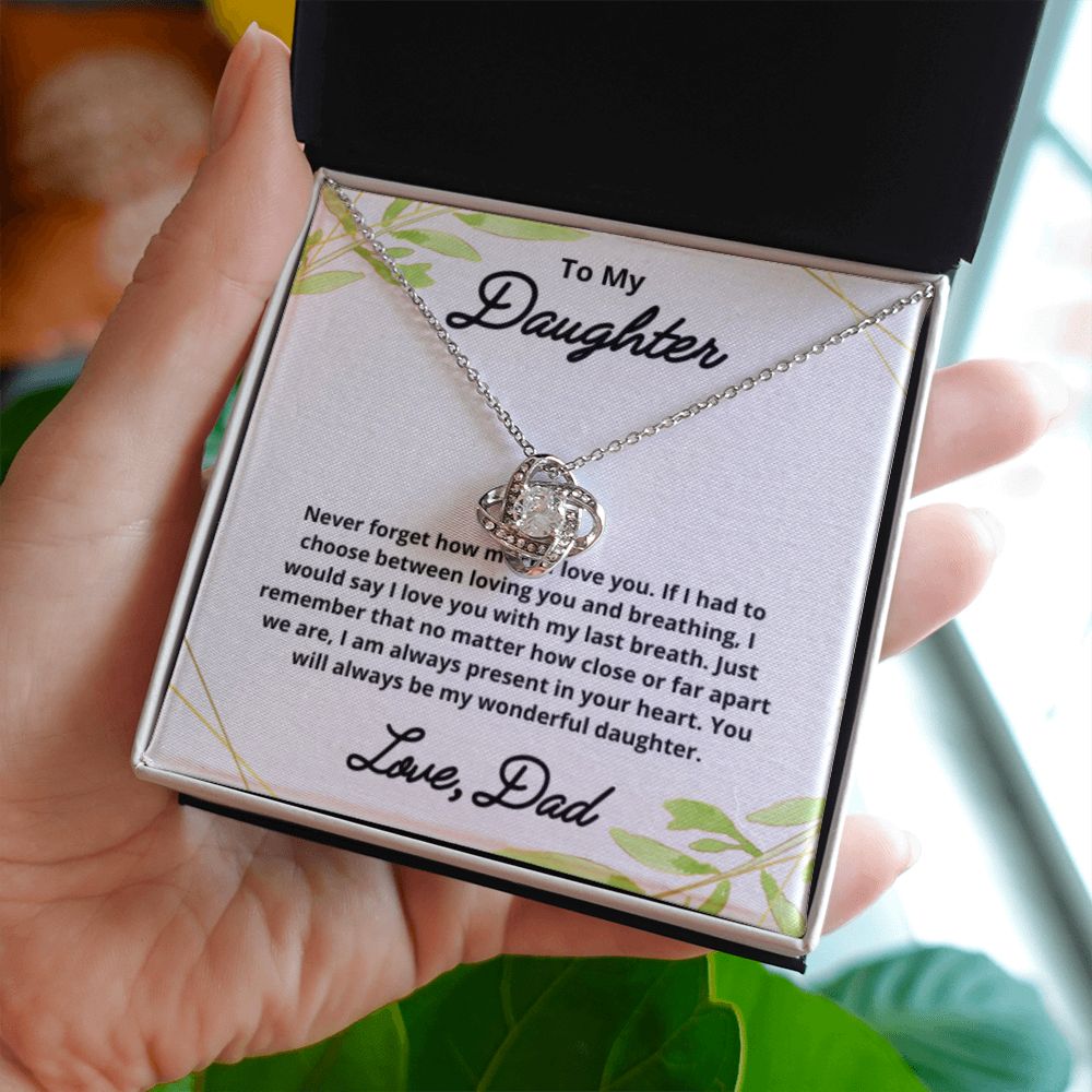 To My Daughter Necklace, Father Daughter Necklace, Father to Daughter Birthday Gift, Gifts to Daughter from Dad