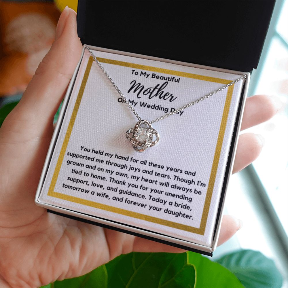 Mother of the Bride Gift from Bride, To Mom on My Wedding Day, Mother of the Bride Necklace, Wedding Day Gift from Daughter