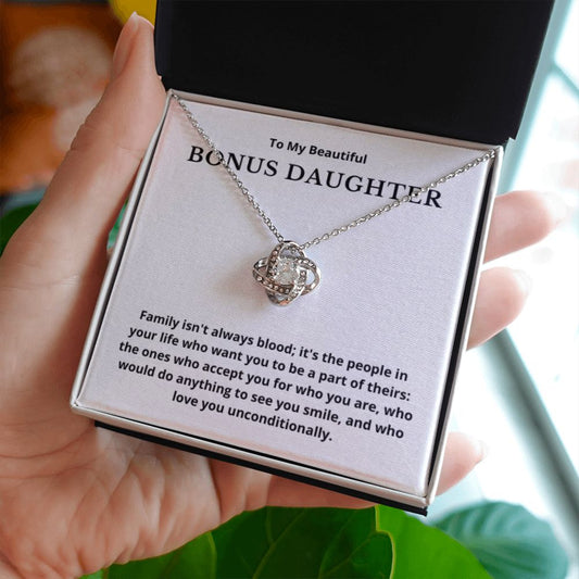 BONUS DAUGHTER gift for step daughter wedding gifts step daughter necklace gift to step daughter from bride groom stepmother BIRTHDAY gift