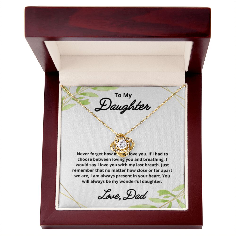 To My Daughter Necklace, Father Daughter Necklace, Father to Daughter Birthday Gift, Gifts to Daughter from Dad