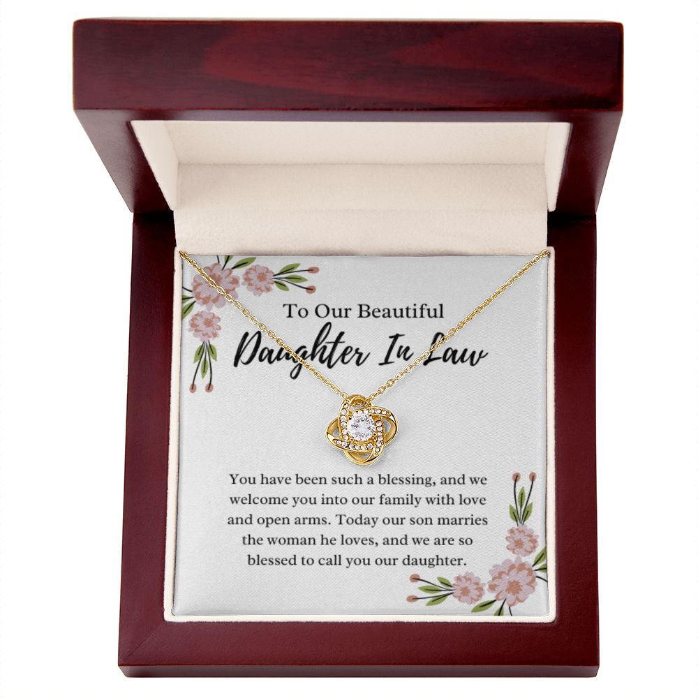 To Our Daughter-In-Law Gift On Wedding Day, Future Daughter In Law Rehearsal Dinner Gift For Bride From Mother & Father In Law