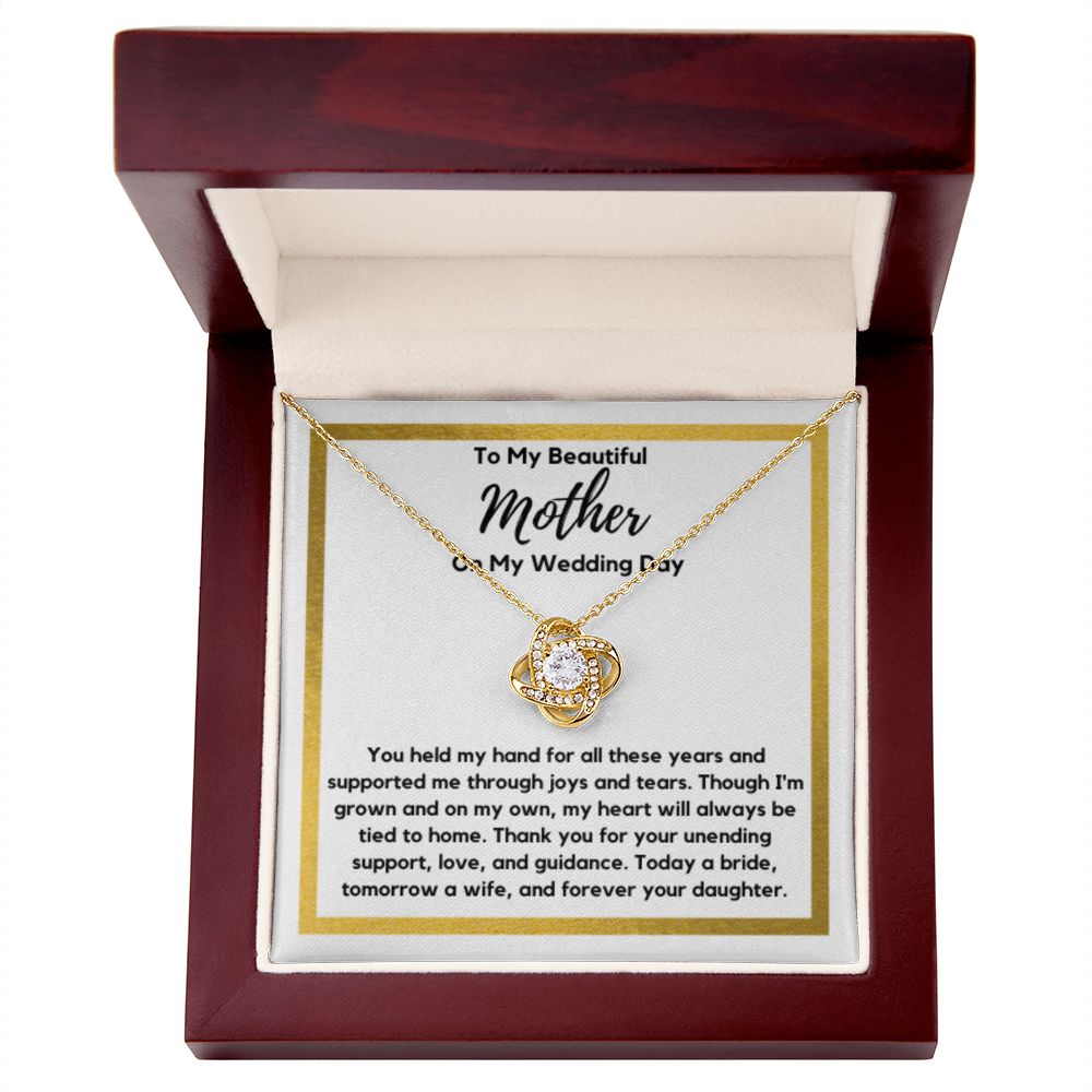 Mother of the Bride Gift from Bride, To Mom on My Wedding Day, Mother of the Bride Necklace, Wedding Day Gift from Daughter