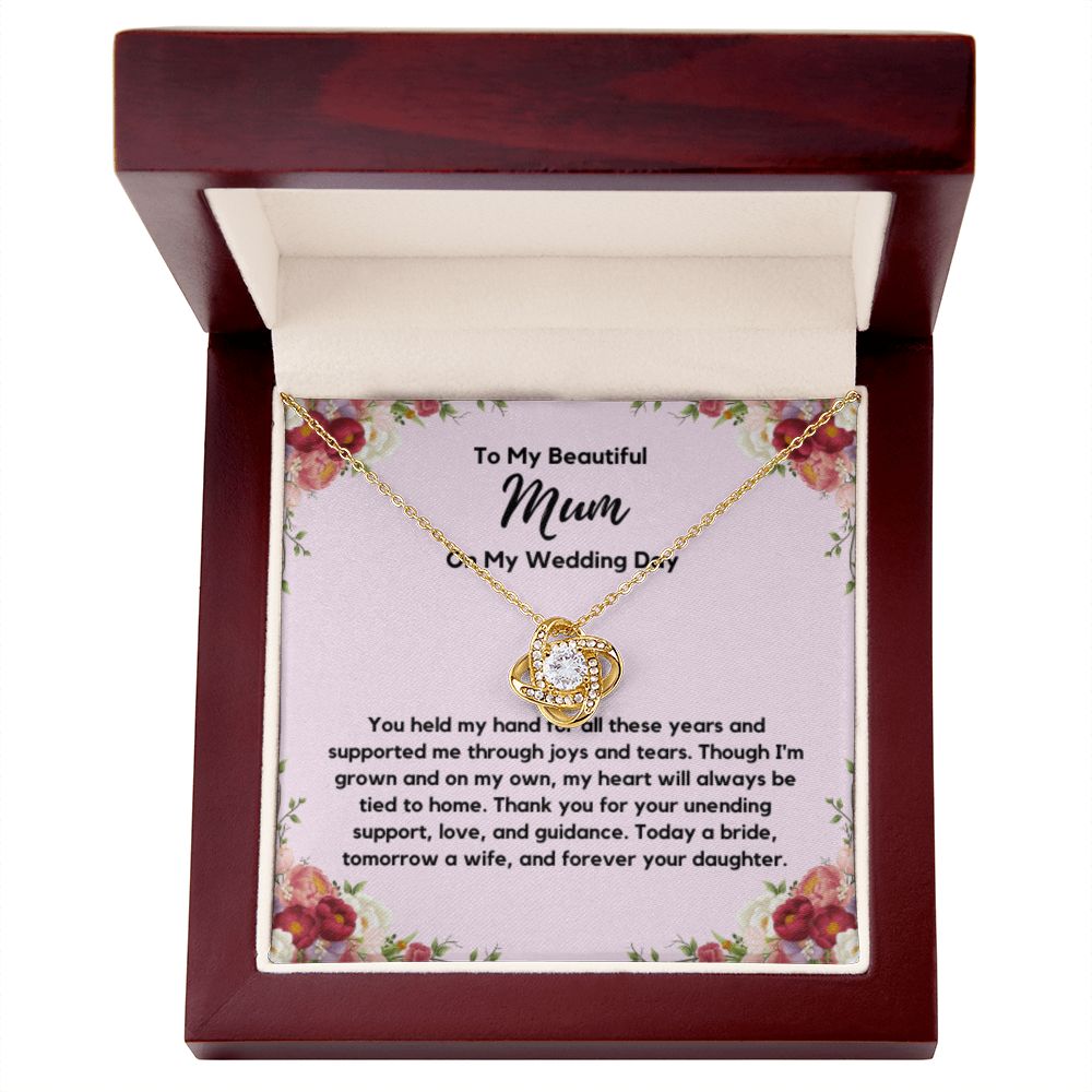 Mum of the Bride Gift from Bride, To My Mum on My Wedding Day, Mum of the Bride Necklace, Wedding Day Gift from Daughter