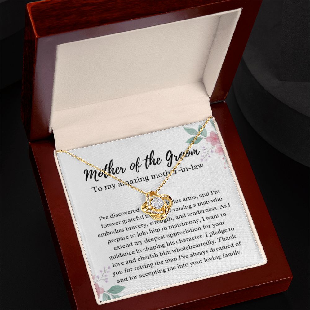 EllePendants Mother Of The Groom Gift From Bride, Mother In Law Gift Wedding Day, From Daughter In Law, Future Mother In Law Gifts Necklace, Gold Jewelry, Love Necklace