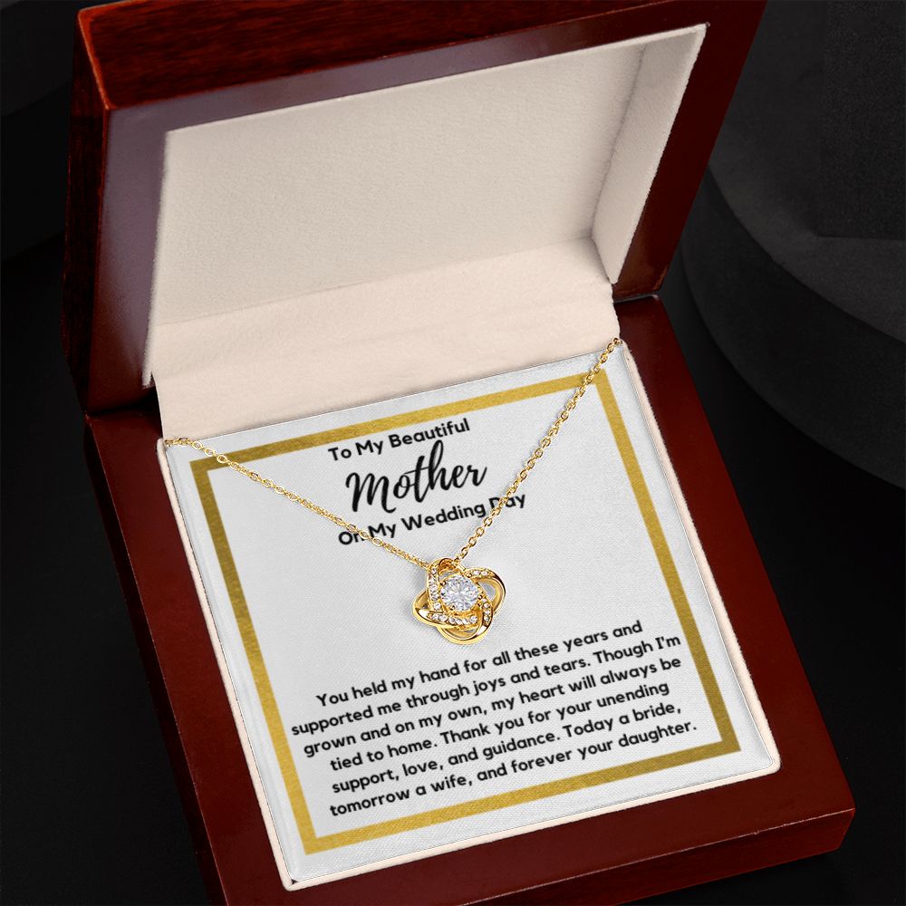 Mother of the Bride Gift from Bride, To Mom on My Wedding Day, Mother of the Bride Necklace, Wedding Day Gift from Daughter