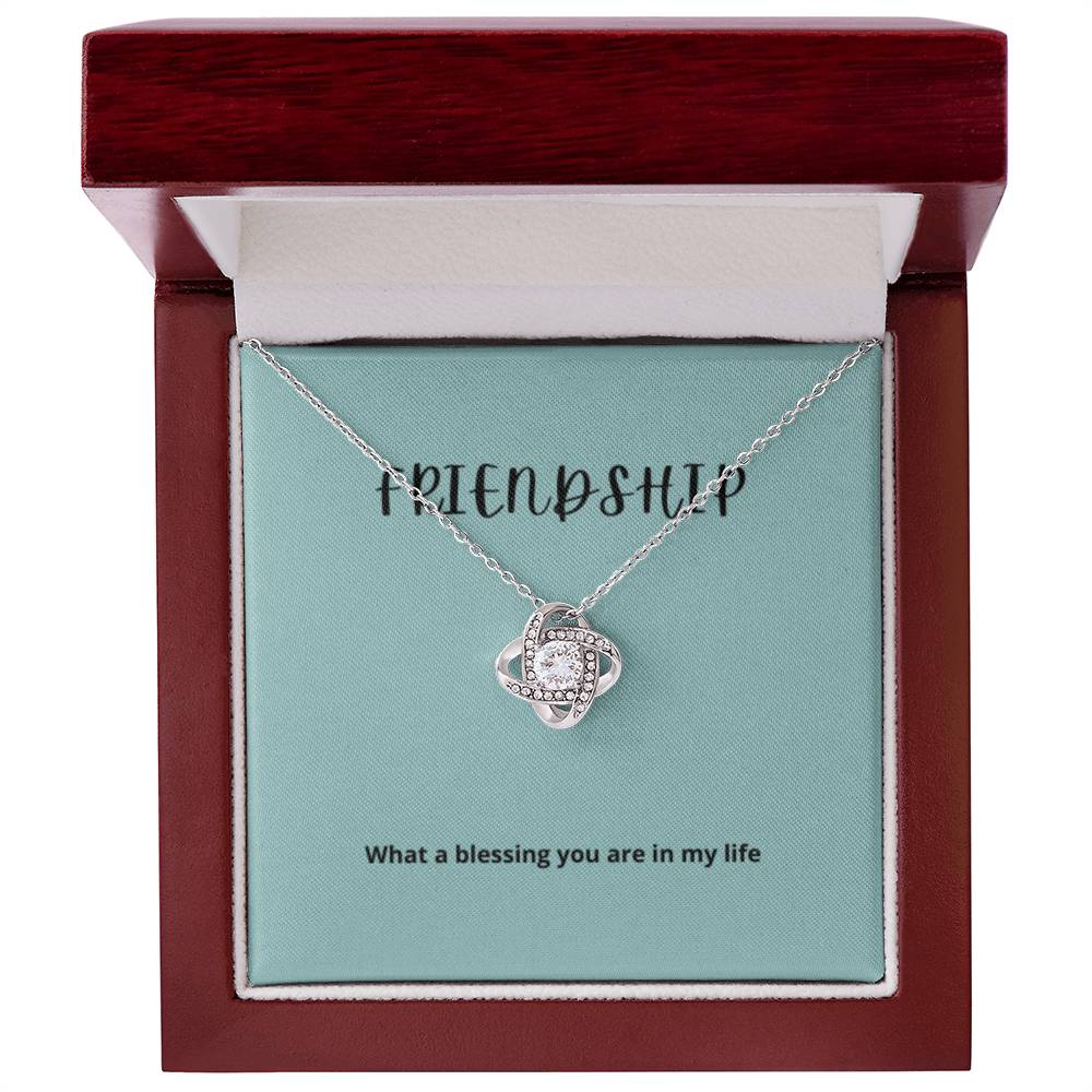 EllePendants Knot of Friendship, Hearts Friendship Necklace, Best Friend Necklaces, Friendship Jewelry Long Distance Birthday Christmas, Love Knot