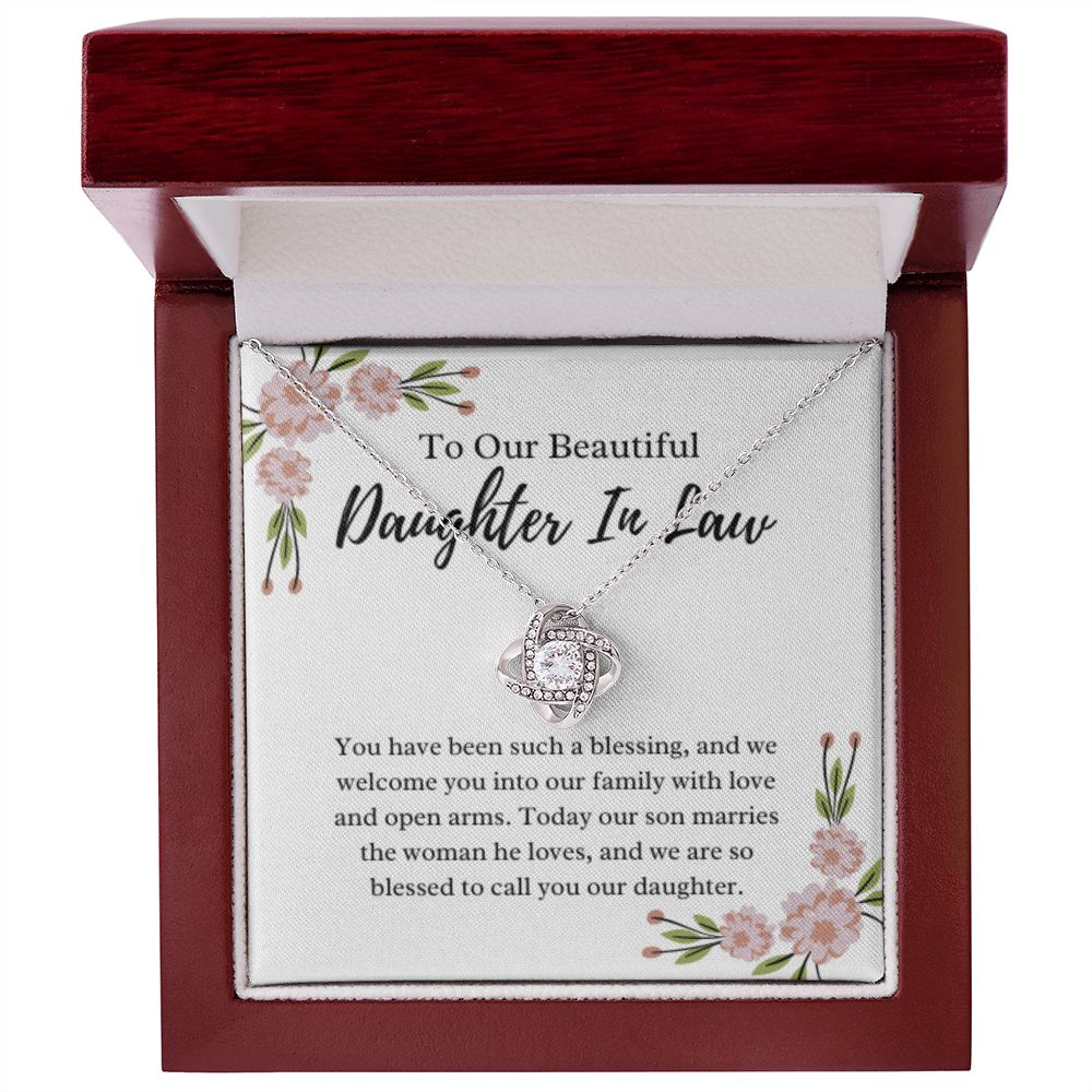 To Our Daughter-In-Law Gift On Wedding Day, Future Daughter In Law Rehearsal Dinner Gift For Bride From Mother & Father In Law