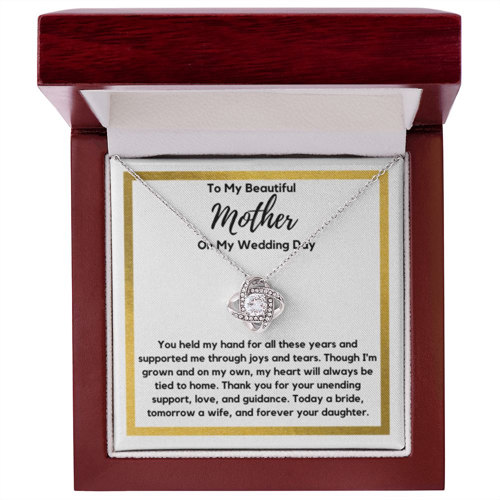 Mother of the Bride Gift from Bride, To Mom on My Wedding Day, Mother of the Bride Necklace, Wedding Day Gift from Daughter