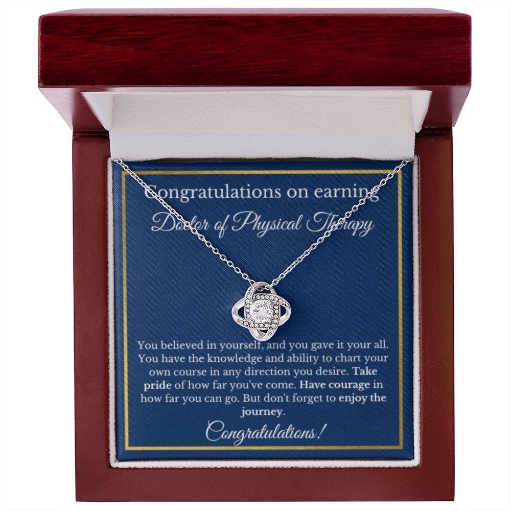 Doctor of Physical Therapy Degree Graduation Gifts, Healthcare Gifts, Masters of Physical Therapy Gold Diamond Necklace