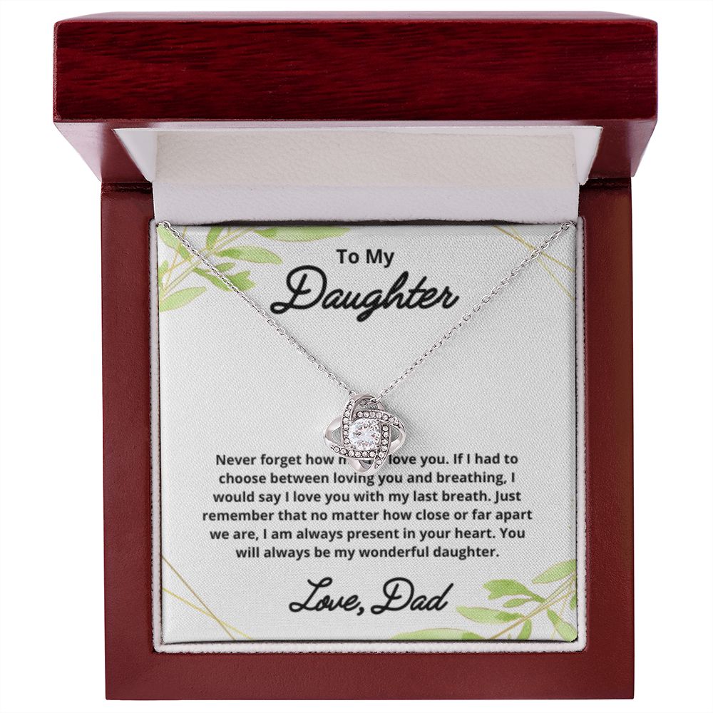 To My Daughter Necklace, Father Daughter Necklace, Father to Daughter Birthday Gift, Gifts to Daughter from Dad