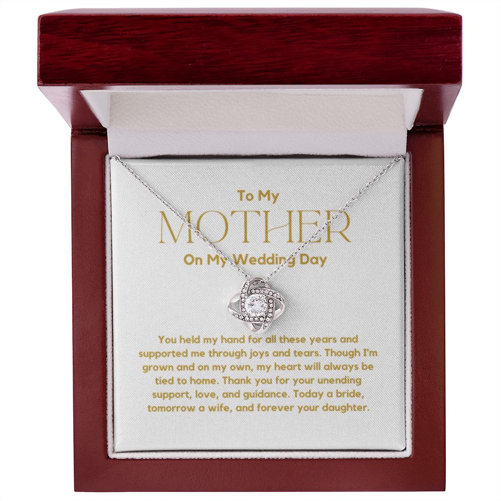 Mother of the Bride Gift from Bride, To Mom on My Wedding Day, Mother of the Bride Necklace, Wedding Day Gift from Daughter