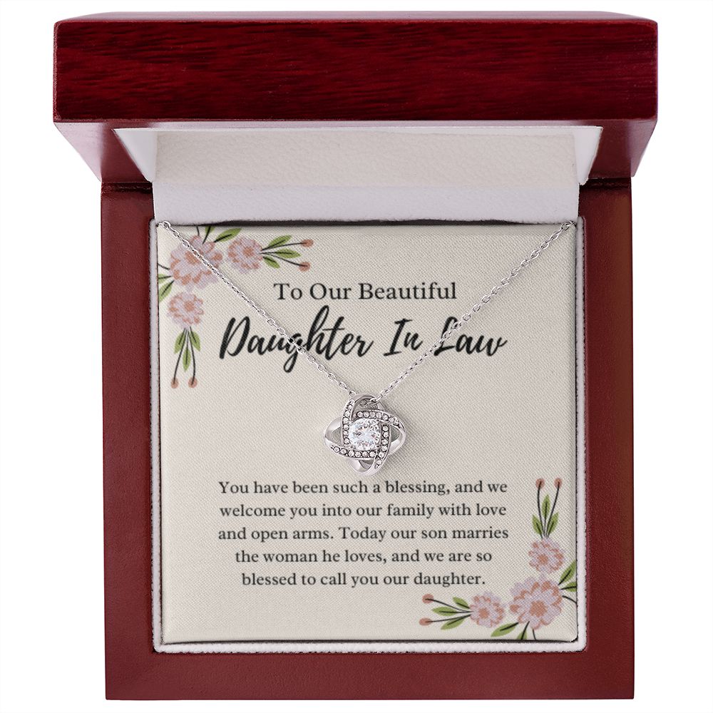 To Our Daughter-In-Law Gift On Wedding Day, Future Daughter In Law Rehearsal Dinner Gift For Bride From Mother & Father In Law