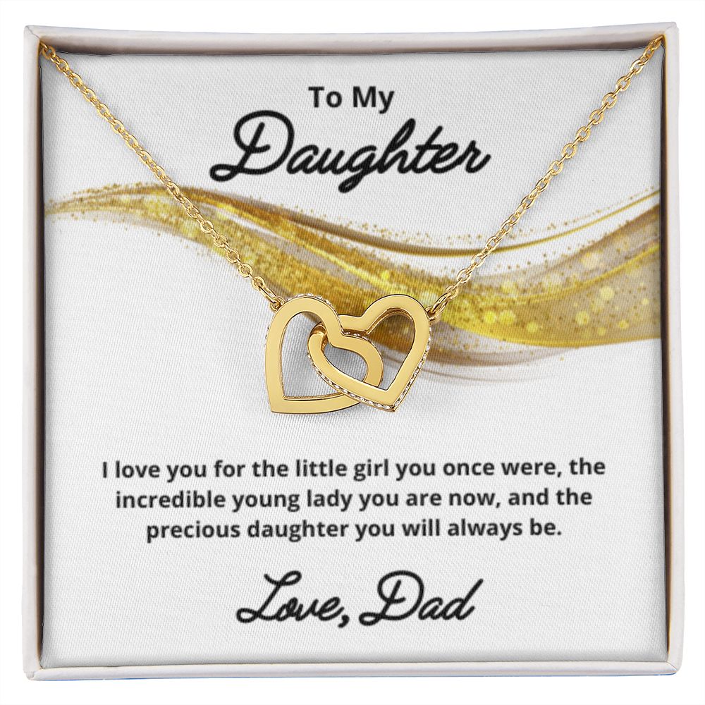 To My Daughter Necklace, Father Daughter Necklace, Father to Daughter Birthday Gift, Gifts to Daughter from Dad