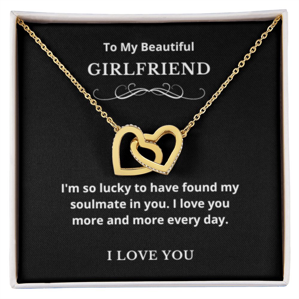 Hearts Jewelry, FG Family Gift, Girlfriend Necklace, Gift from Boyfriend, To My Soulmate Jewelry, GF Birthday Gift