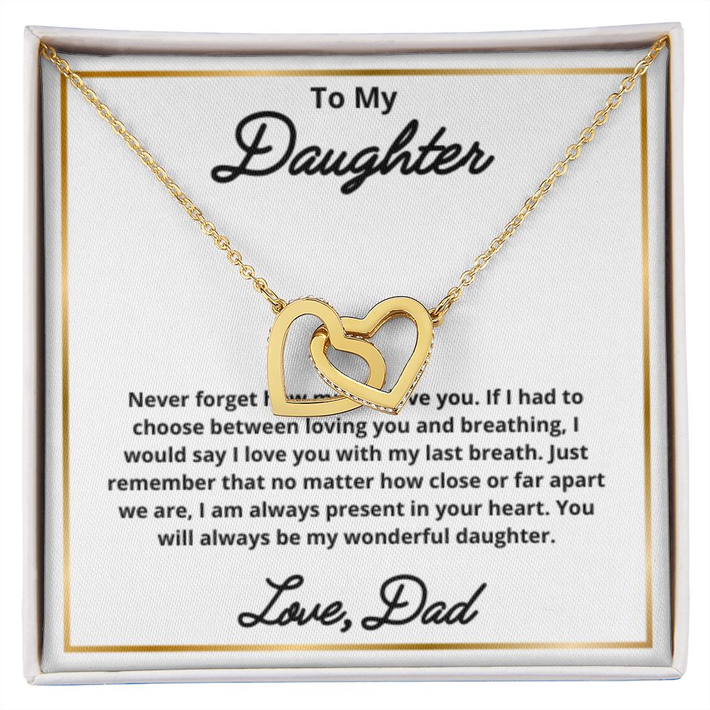 To My Daughter Necklace, Father Daughter Necklace, Father to Daughter Birthday Gift, Gifts to Daughter from Dad