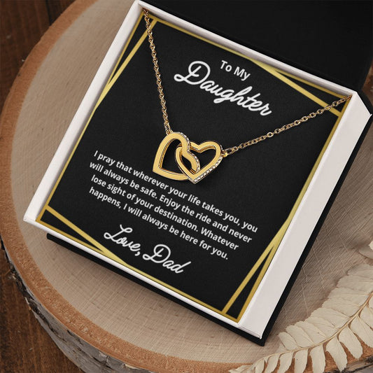 To My Daughter Necklace, Father Daughter Necklace, Father to Daughter Birthday Gift, Gifts to Daughter from Dad