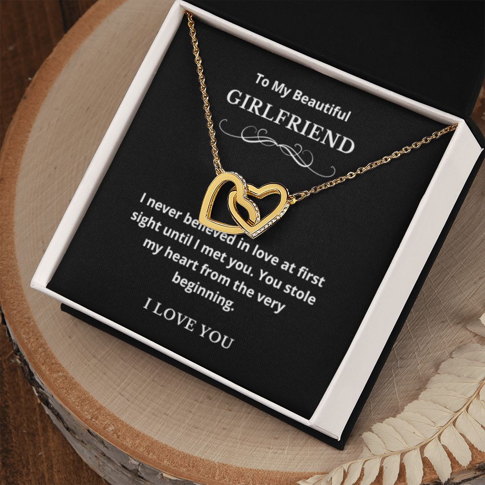 Hearts Jewelry, FG Family Gift, Girlfriend Necklace, Gift from Boyfriend, To My Soulmate Jewelry, GF Birthday Gift