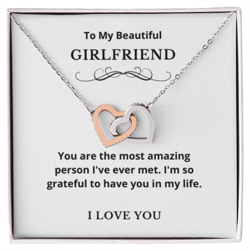 Hearts Jewelry, FG Family Gift, Girlfriend Necklace, Gift from Boyfriend, To My Soulmate Jewelry, GF Birthday Gift