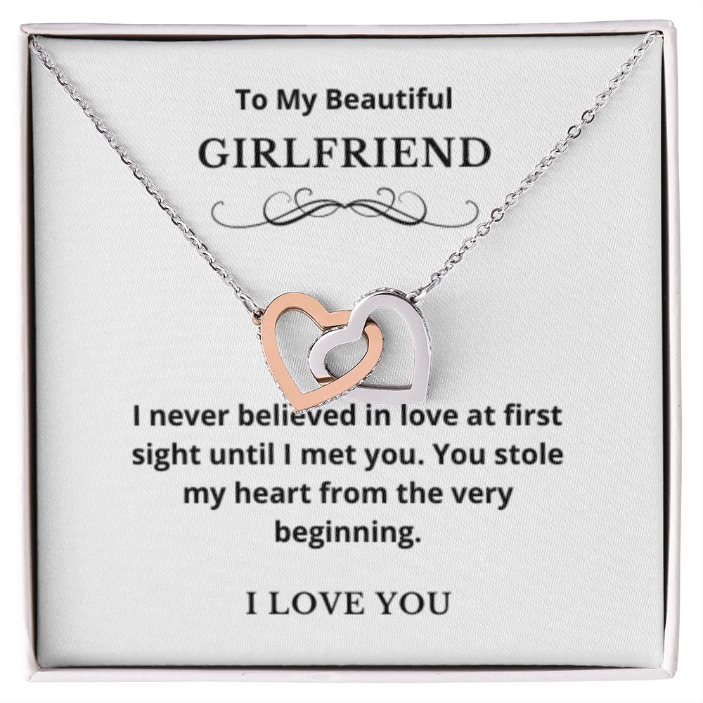 Hearts Jewelry, FG Family Gift, Girlfriend Necklace, Gift from Boyfriend, To My Soulmate Jewelry, GF Birthday Gift