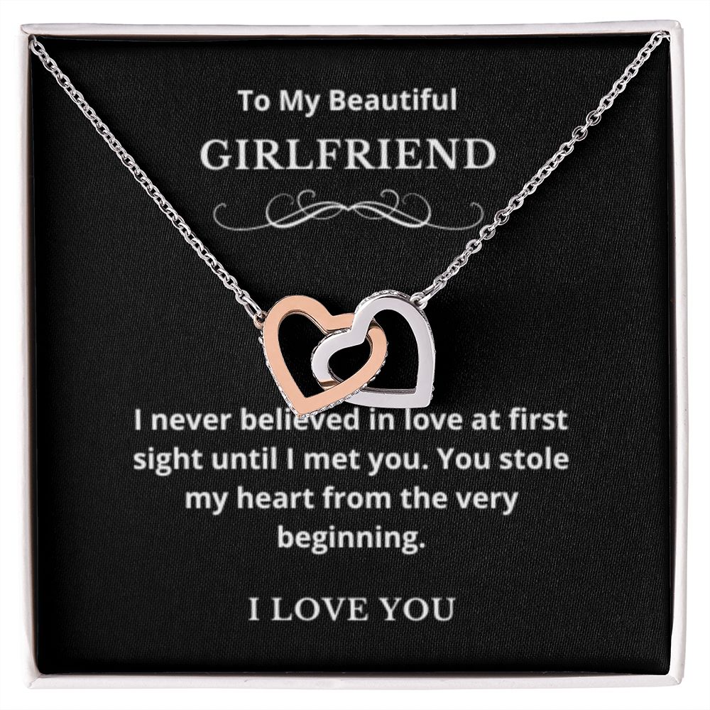 Hearts Jewelry, FG Family Gift, Girlfriend Necklace, Gift from Boyfriend, To My Soulmate Jewelry, GF Birthday Gift