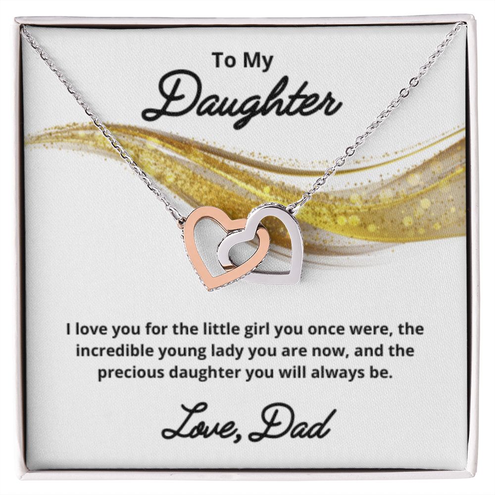 To My Daughter Necklace, Father Daughter Necklace, Father to Daughter Birthday Gift, Gifts to Daughter from Dad