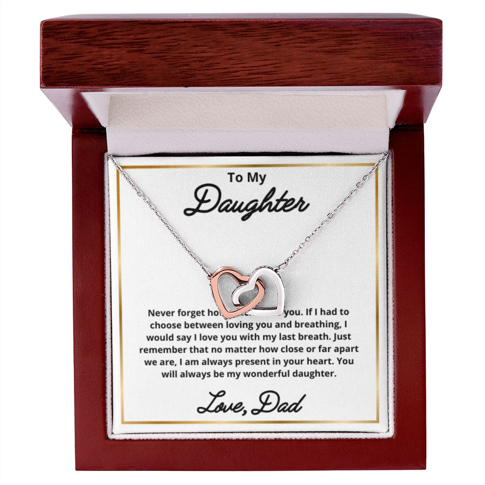 To My Daughter Necklace, Father Daughter Necklace, Father to Daughter Birthday Gift, Gifts to Daughter from Dad