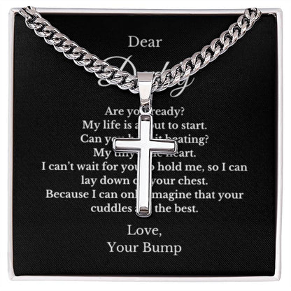 Cross Jewelry For Father to be, Future Father, Future Dad from Baby Necklace, Father's Day