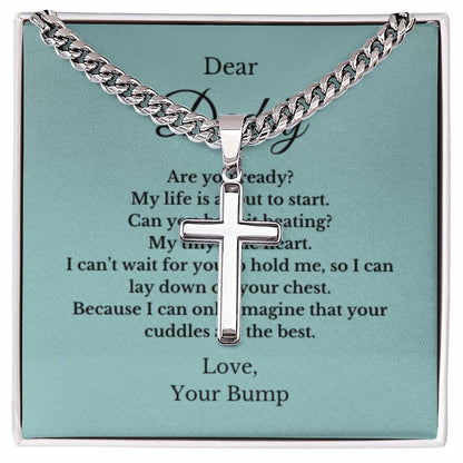 Cross Jewelry For Father to be, Future Father, Future Dad from Baby Necklace, Father's Day