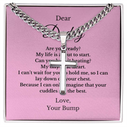 Cross Jewelry For Father to be, Future Father, Future Dad from Baby Necklace, Father's Day