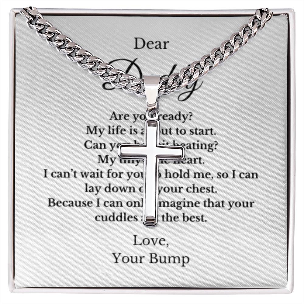 Cross Jewelry For Father to be, Future Father, Future Dad from Baby Necklace, Father's Day