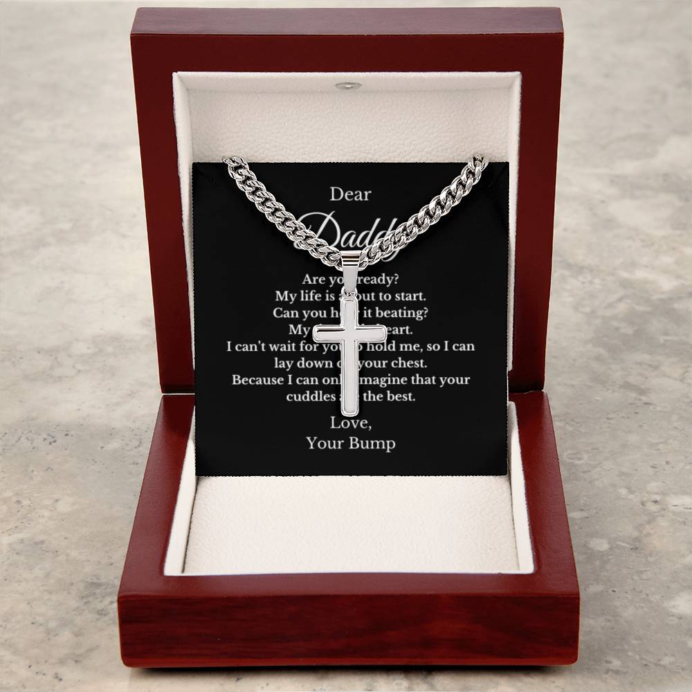 Cross Jewelry For Father to be, Future Father, Future Dad from Baby Necklace, Father's Day