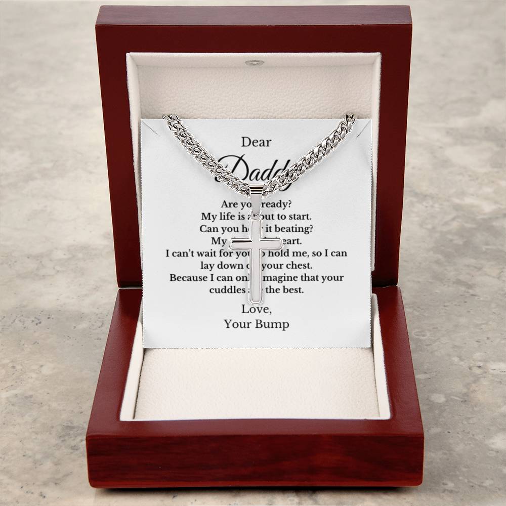 Cross Jewelry For Father to be, Future Father, Future Dad from Baby Necklace, Father's Day