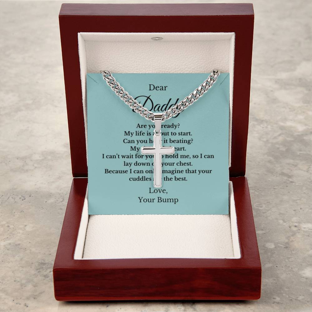 Cross Jewelry For Father to be, Future Father, Future Dad from Baby Necklace, Father's Day