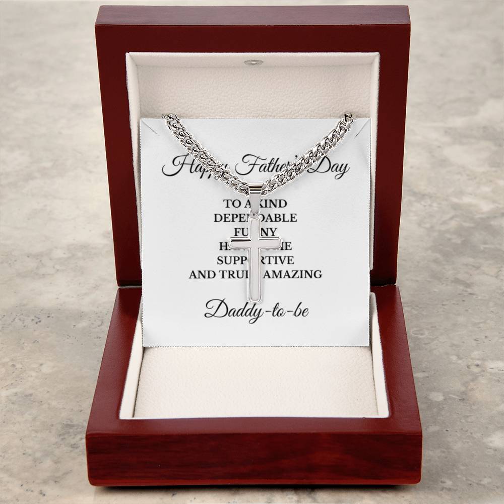 Cross Jewelry For Father to be, Future Father, Daddy to be from Baby Necklace, Father's Day