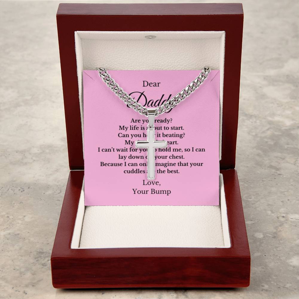 Cross Jewelry For Father to be, Future Father, Future Dad from Baby Necklace, Father's Day