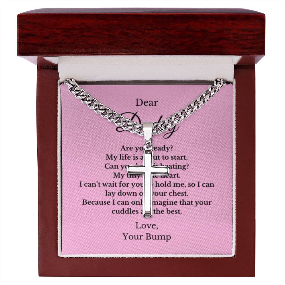 Cross Jewelry For Father to be, Future Father, Future Dad from Baby Necklace, Father's Day