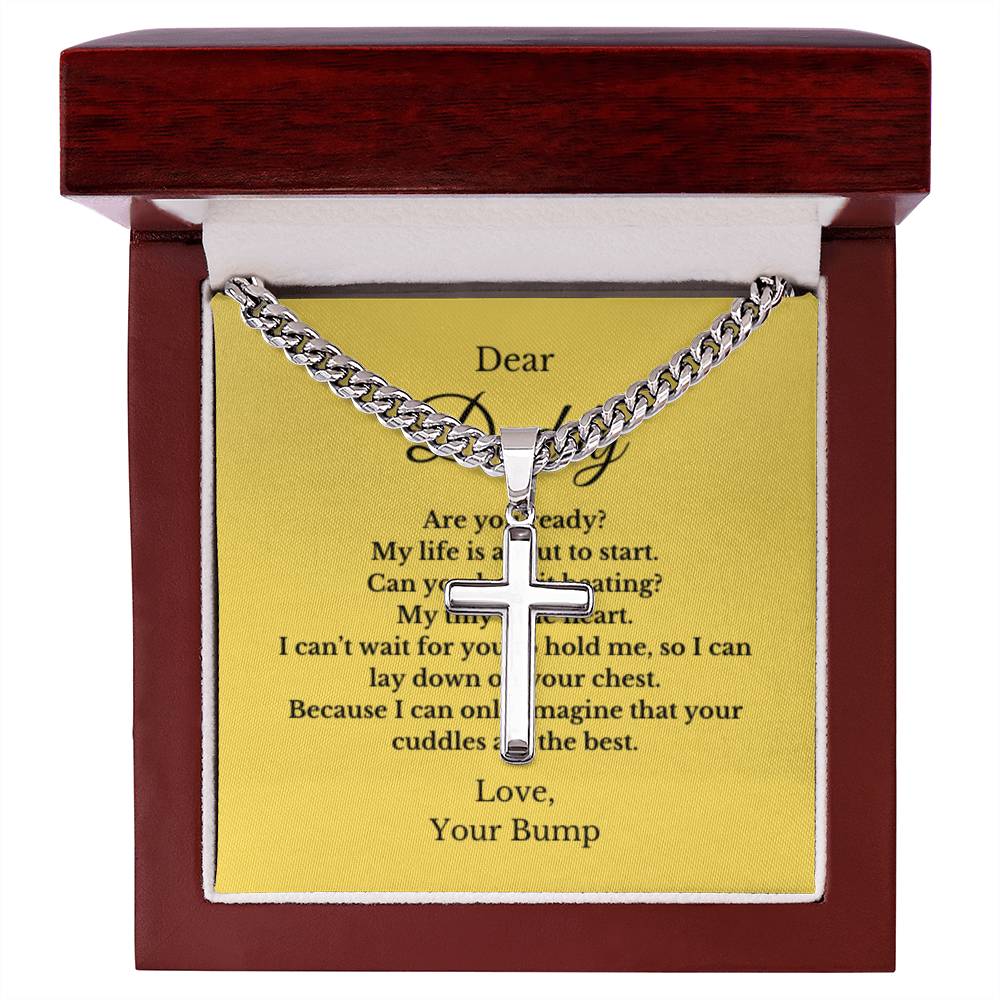 Cross Jewelry For Father to be, Future Father, Future Dad from Baby Necklace, Father's Day