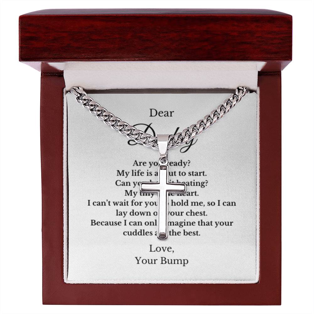 Cross Jewelry For Father to be, Future Father, Future Dad from Baby Necklace, Father's Day