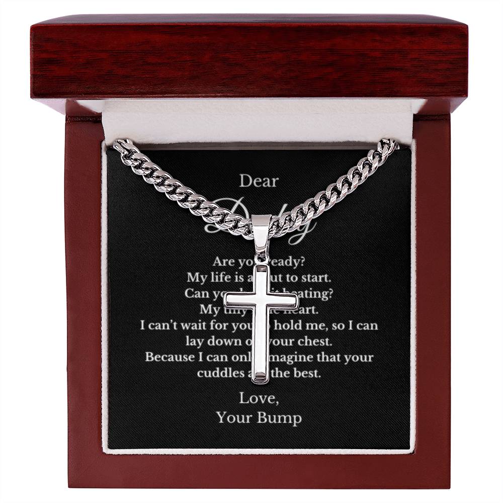 Cross Jewelry For Father to be, Future Father, Future Dad from Baby Necklace, Father's Day