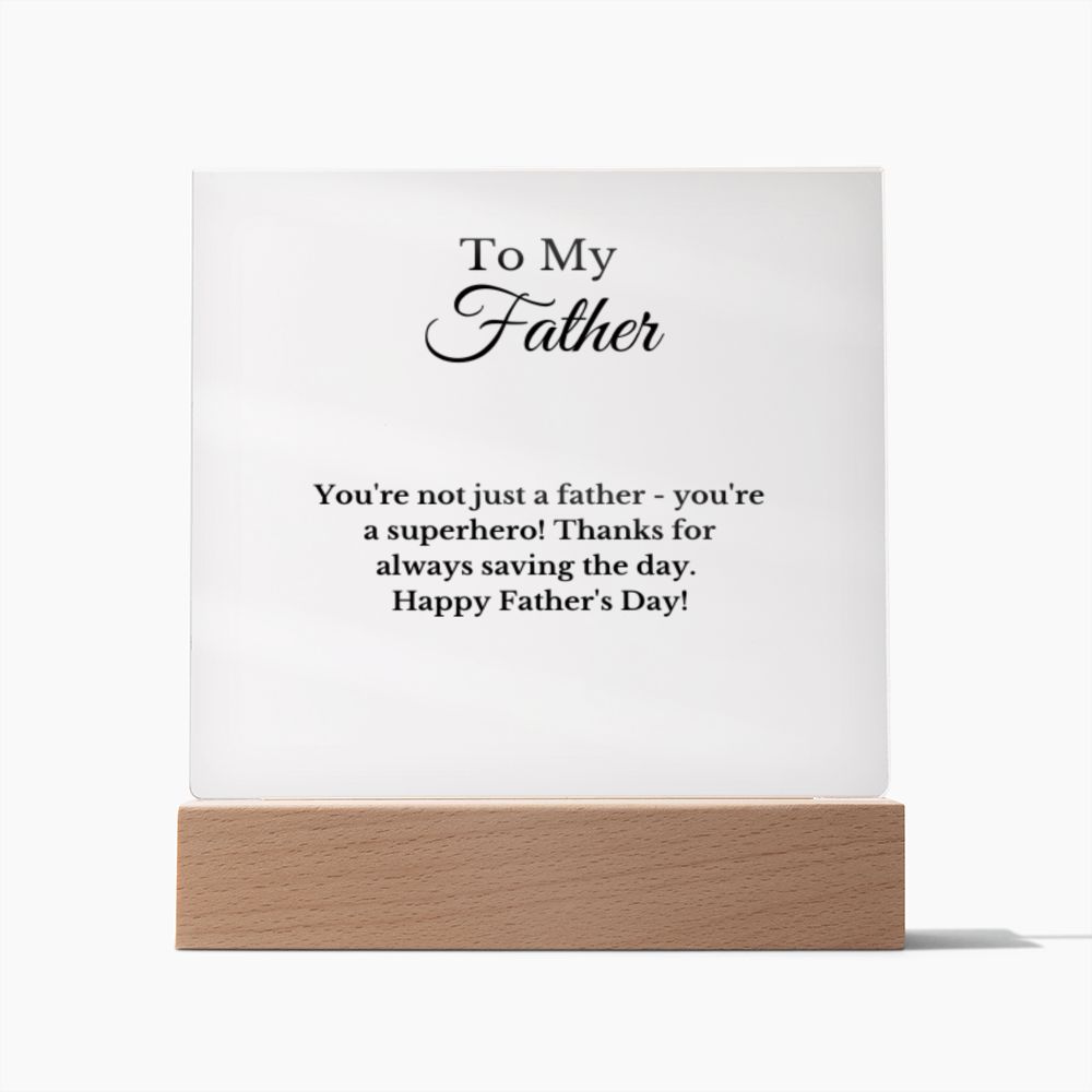 Dad Acrylic Plaque with Photo, Gift for Father's Day, Sentimental Gift for Daddy, Dad Birthday Gift from Son Daughter