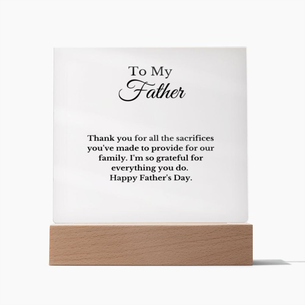 Dad Acrylic Plaque with Photo, Gift for Father's Day, Sentimental Gift for Daddy, Dad Birthday Gift from Son Daughter