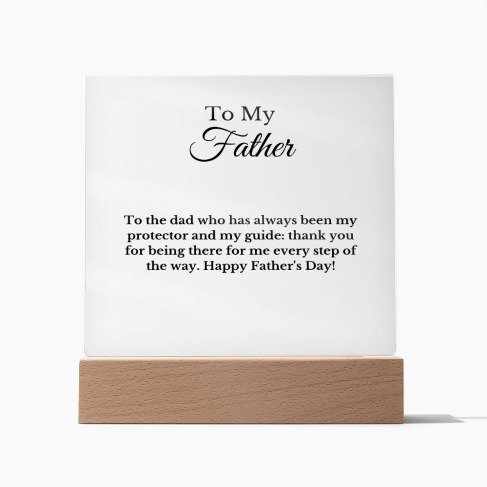 Dad Acrylic Plaque with Photo, Gift for Father's Day, Sentimental Gift for Daddy, Dad Birthday Gift from Son Daughter