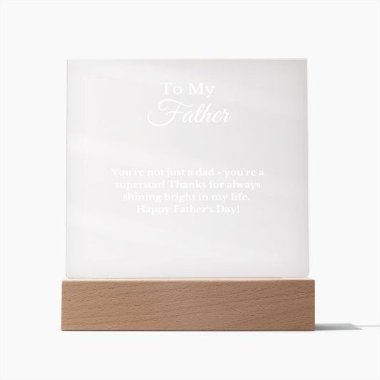 Dad Acrylic Plaque with Photo, Gift for Father's Day, Sentimental Gift for Daddy, Dad Birthday Gift from Son Daughter