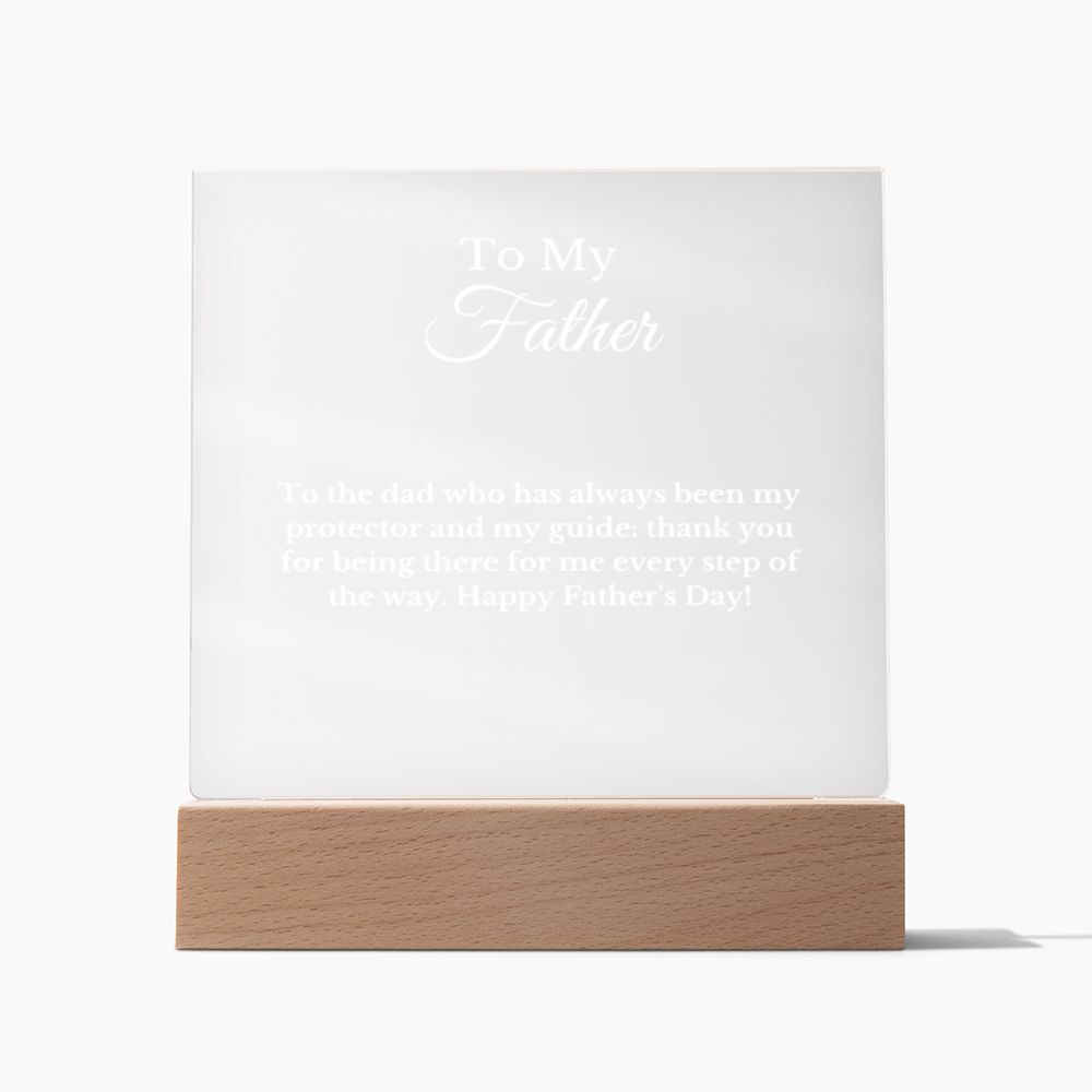 Dad Acrylic Plaque with Photo, Gift for Father's Day, Sentimental Gift for Daddy, Dad Birthday Gift from Son Daughter