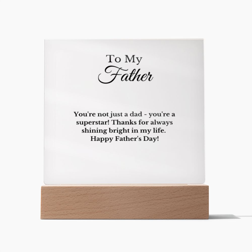 Dad Acrylic Plaque with Photo, Gift for Father's Day, Sentimental Gift for Daddy, Dad Birthday Gift from Son Daughter