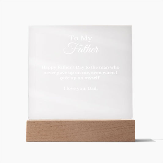 Dad Acrylic Plaque with Photo, Gift for Father's Day, Sentimental Gift for Daddy, Dad Birthday Gift from Son Daughter